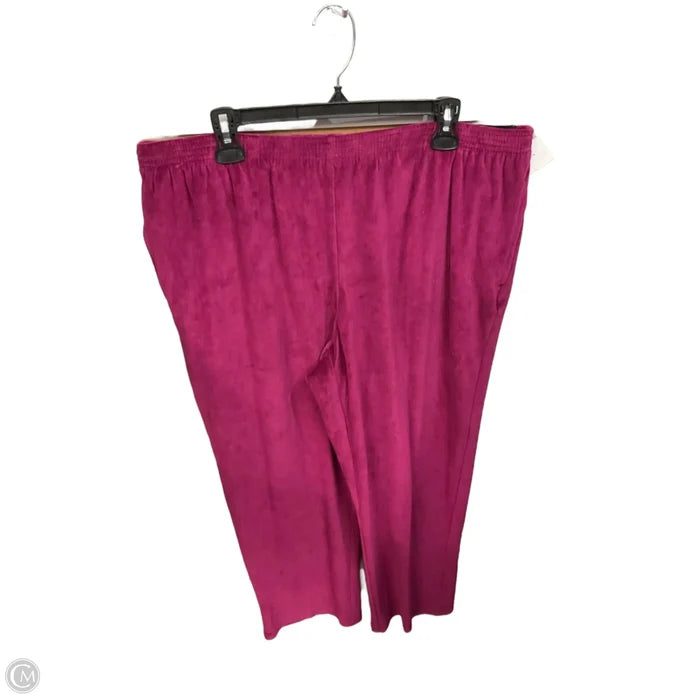 Pants Lounge By Alfred Dunner In Maroon, Size: 12