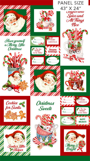 Peppermint Candy DP24620-10 Panel by Northcott Fabrics