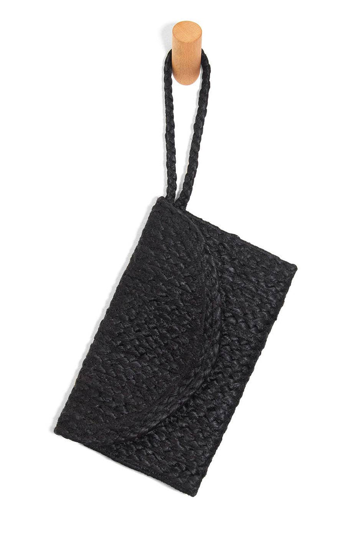 Portia Jute Clutch Wristlet