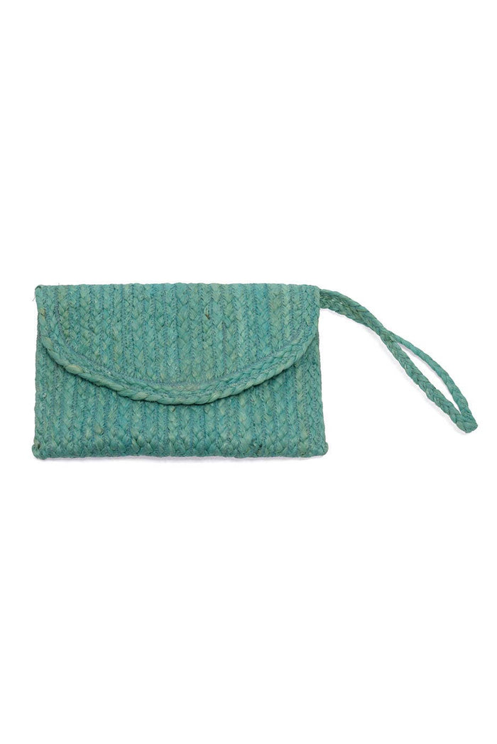 Portia Jute Clutch Wristlet