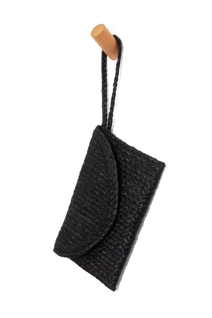 Portia Jute Clutch Wristlet