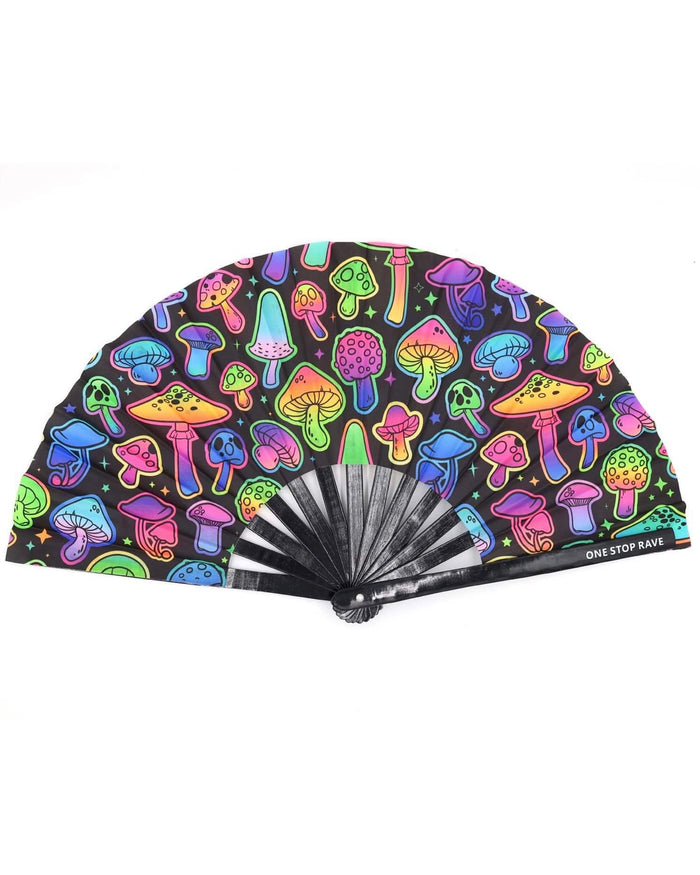Psilo Hand Fan, Festival Fans 13.5", - One Stop Rave