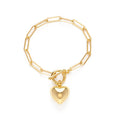 Puff Heart Chain Bracelet