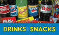 Pump Topper Sign - Drinks & Snacks - High-Visibility Fuel Pump Insert - UnitedSign
