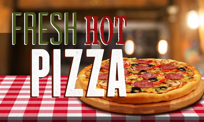 Pump Topper Sign Insert - Pizza - High-Visibility Promotional Display - UnitedSign