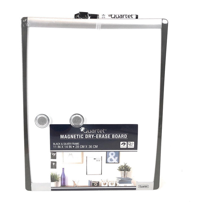 Quartet 79367 Magnetic Dry-Erase Board Black And 11X14, Silver