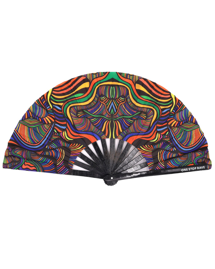 Rafiki Hand Fan, Festival Fans 13.5", - One Stop Rave