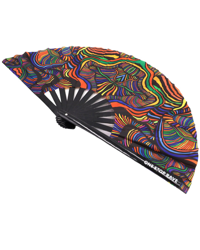 Rafiki Hand Fan, Festival Fans 13.5", - One Stop Rave