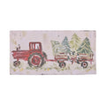 Red Christmas Tractor Pillow Swap