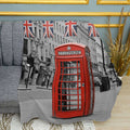 Red London Telephone Booth Print Plush Fleece Throw Blanket