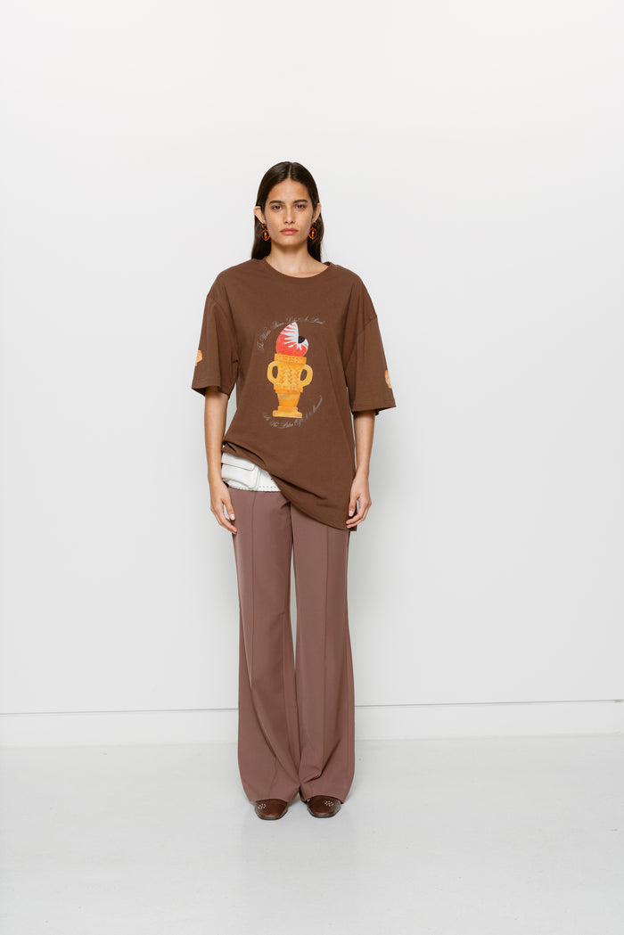 Relaxed Camiseta T-shirt - Chocolate