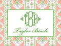 Ribbons in Bloom, Begonia, Gift Sticker Label, Set of 24
