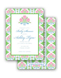 Ribbons in Bloom Invitation, Peony