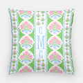Ribbons in Bloom Personalized 20"x20" Pillow Cover, Peony