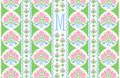 Ribbons in Bloom Personalized Paper Tear-away Placemat Pad, Peony