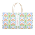 Ribbons in Bloom Personalized Tote Bag, Periwinkle