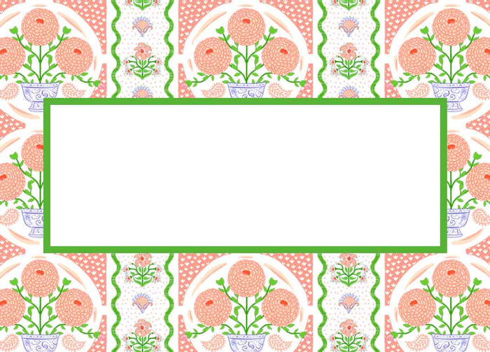Ribbons in Bloom Tented Place Cards, Begonia