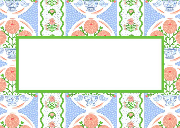 Ribbons in Bloom Tented Place Cards, Periwinkle