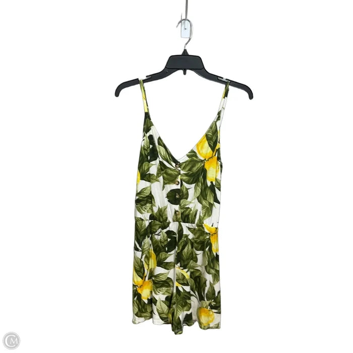 Romper By H&m In Tropical Print, Size: S