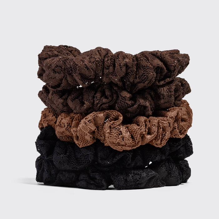 Ruched Lace Scrunchies