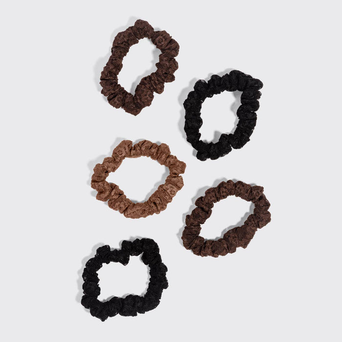 Ruched Lace Scrunchies