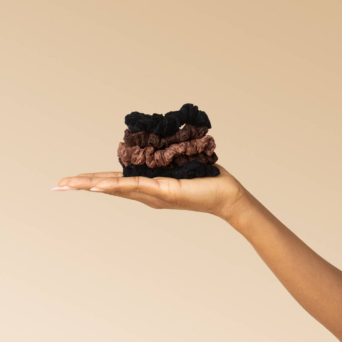 Ruched Lace Scrunchies