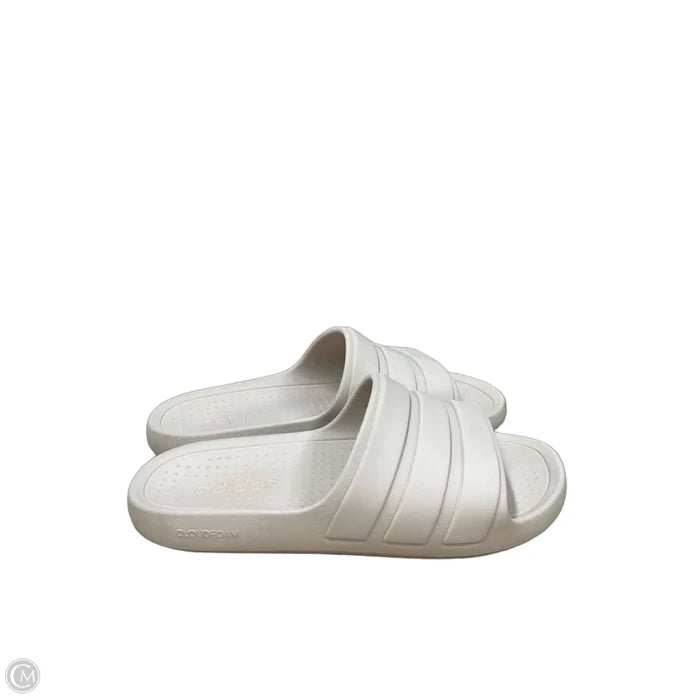 Sandals Flats By Adidas In Tan, Size: 7