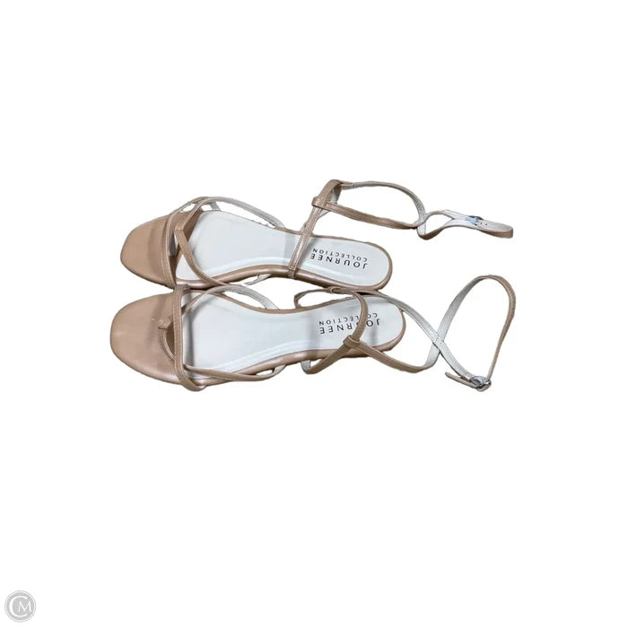 Sandals Flats By Journee In Tan, Size: 11