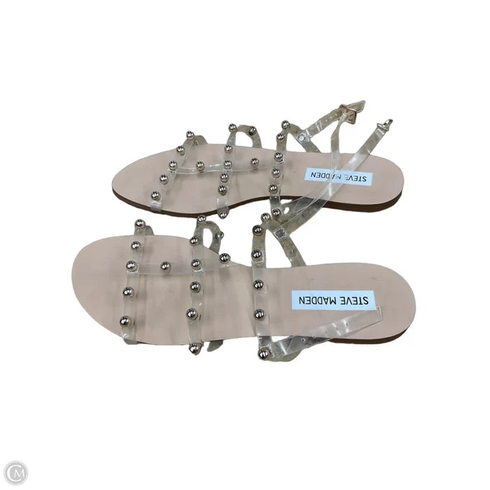 Sandals Flats By Steve Madden In Clear, Size: 7.5