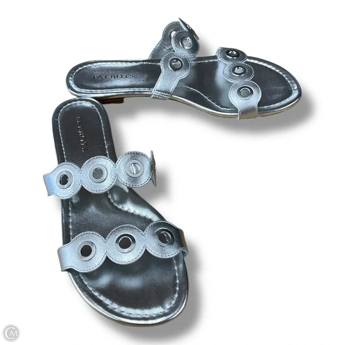Sandals Flats By Talbots In Silver, Size: 9