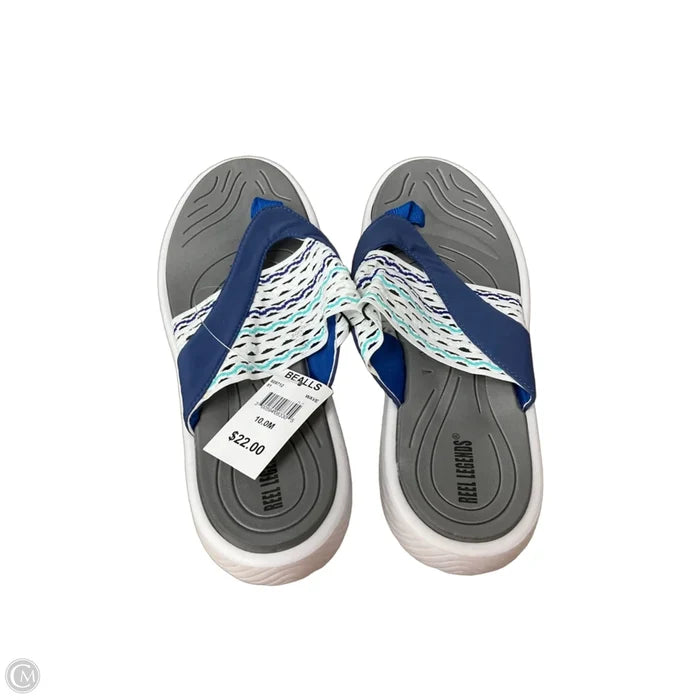 Sandals Flip Flops By Reel Legends In White, Size: 10