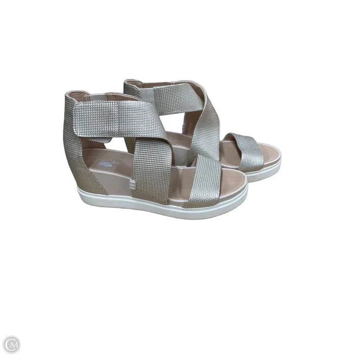 Sandals Heels Wedge By Dr Scholls In Tan, Size: 8