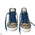 Shoes Designer By Coach In Blue & Brown, Size: 7