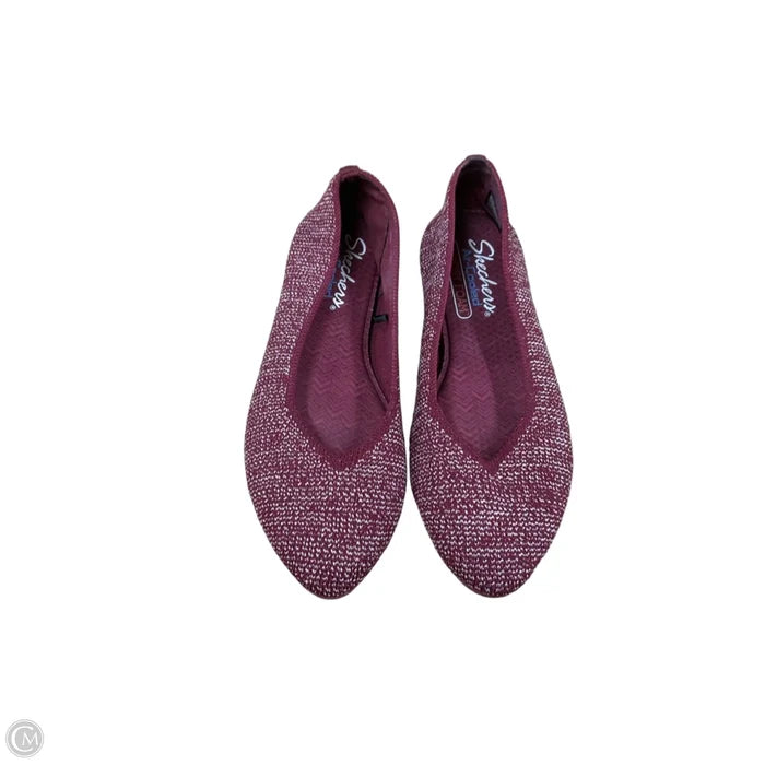 Shoes Flats By Skechers In Maroon, Size: 6.5