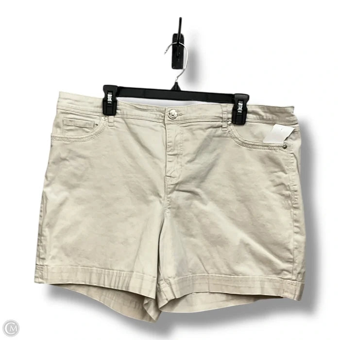 Shorts By Gloria Vanderbilt In Cream, Size: 16