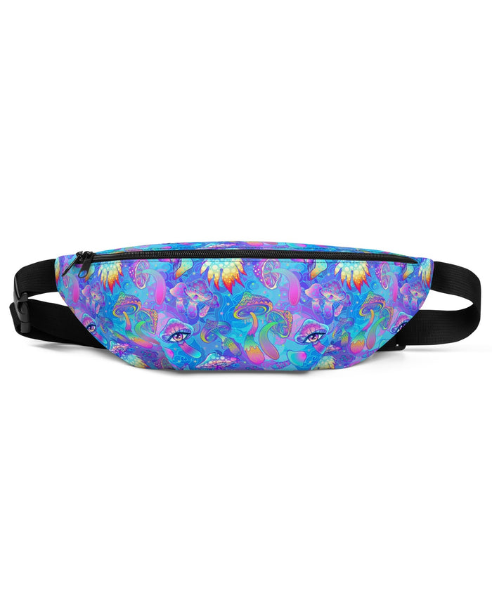 Shroomin Blue Fanny Pack, Fanny Pack, - One Stop Rave