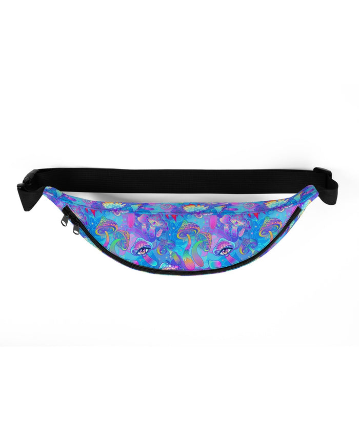 Shroomin Blue Fanny Pack, Fanny Pack, - One Stop Rave