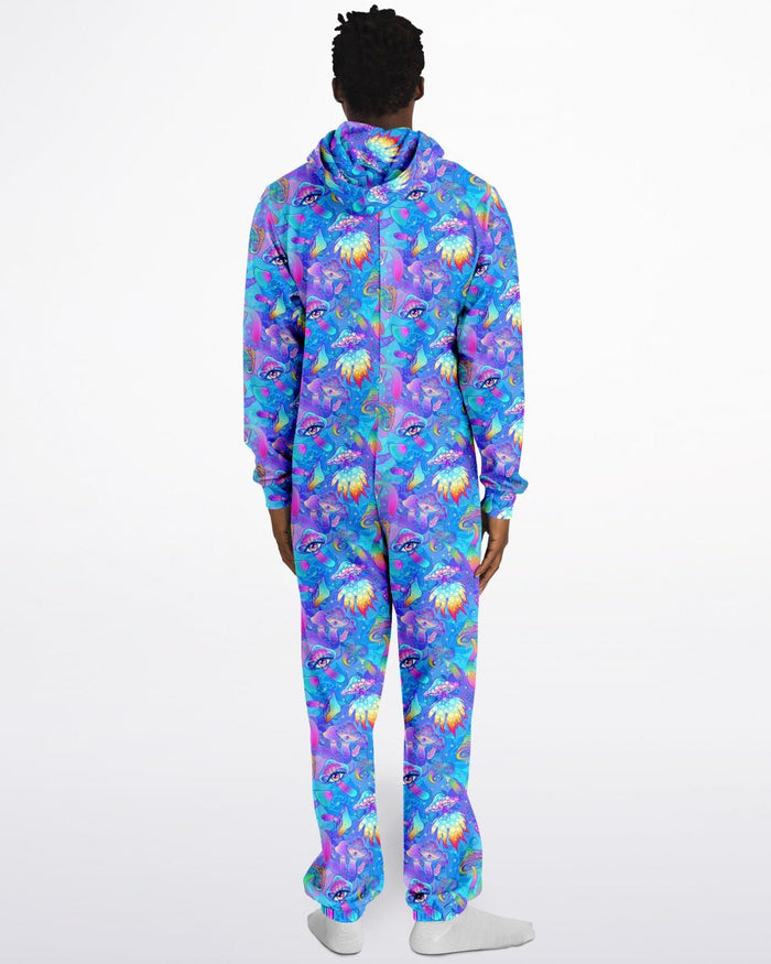 Shroomin Blue Onesie, Onesie, - One Stop Rave