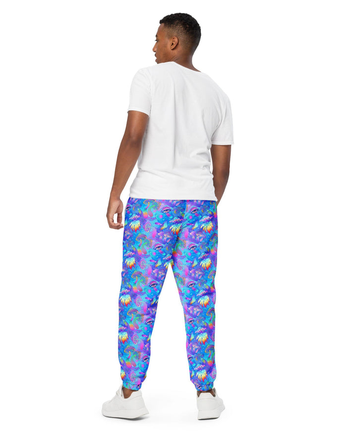 Shroomin Blue Track Pants, Track Pants, - One Stop Rave