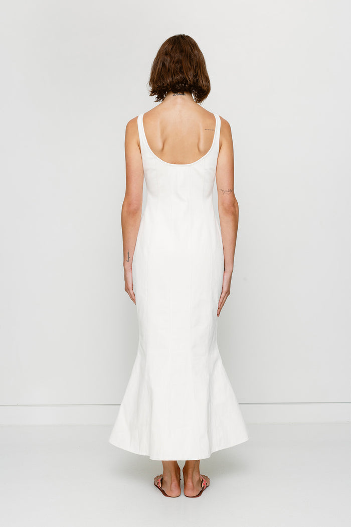 Sibel Denim Dress - Ivory