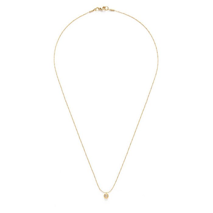 Single 5mm Crystal Pendant Necklace