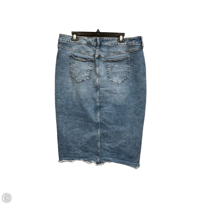 Skirt Maxi By Torrid In Blue Denim, Size: 16