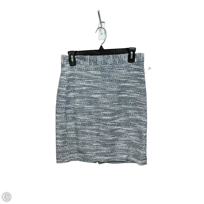 Skirt Midi By Banana Republic In Blue & White, Size: 6p