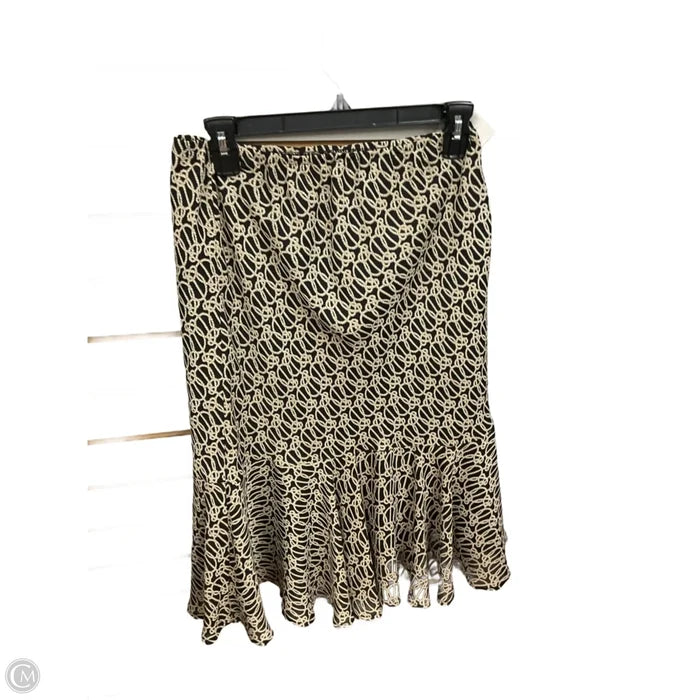 Skirt Midi By Dressbarn In Black & Cream, Size: 10