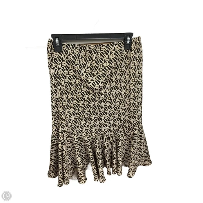 Skirt Midi By Dressbarn In Black & Cream, Size: 10