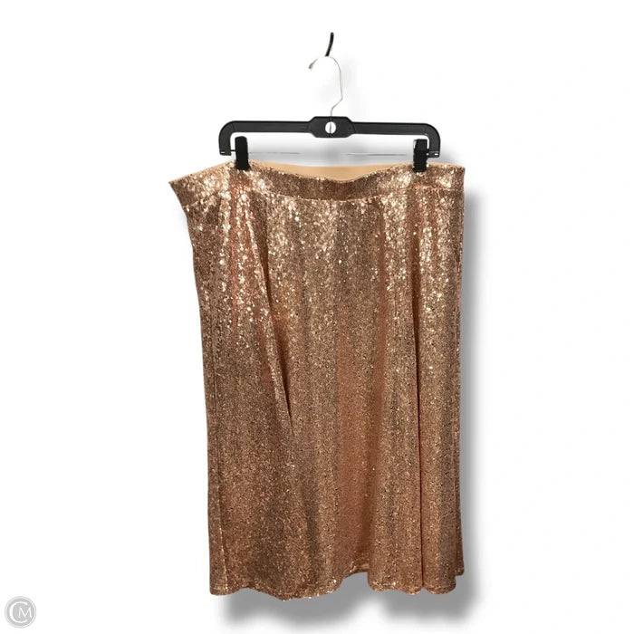 Skirt Midi By Torrid In Gold, Size: 3x