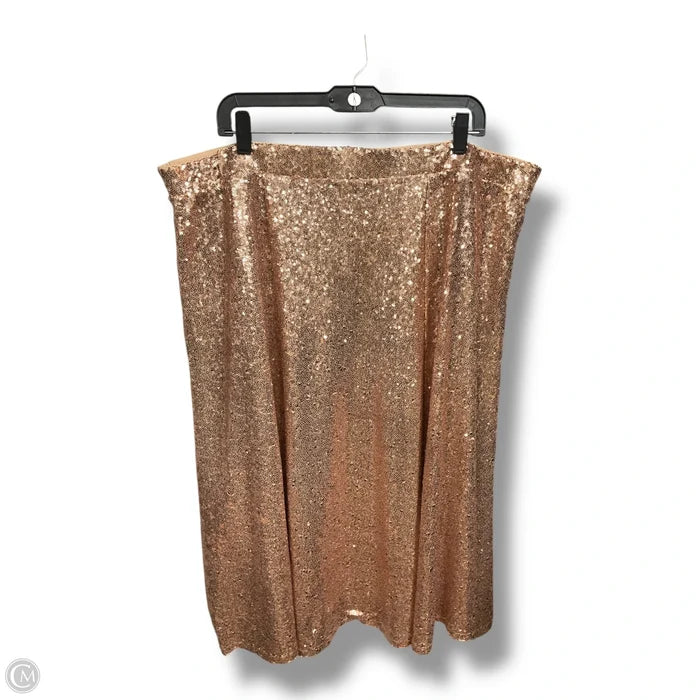Skirt Midi By Torrid In Gold, Size: 3x