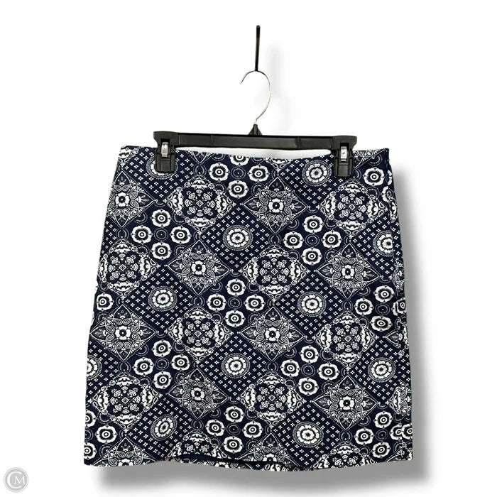Skirt Mini & Short By Talbots In Blue & White, Size: M