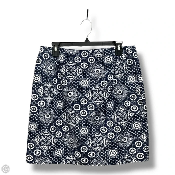Skirt Mini & Short By Talbots In Blue & White, Size: M