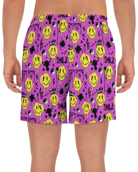 Smile Splatter Recycled Athletic Shorts, Athletic Shorts, - One Stop Rave